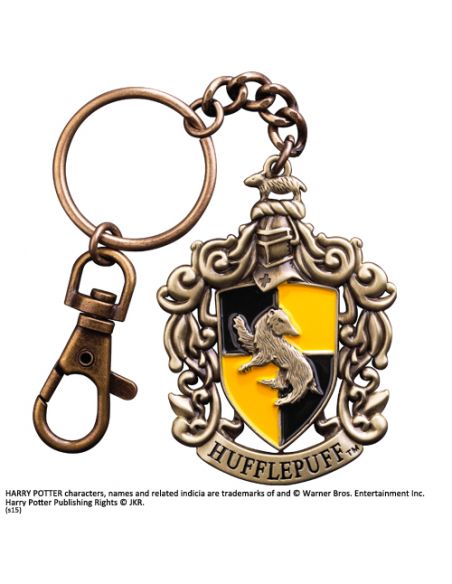 Llavero Metálico escudo Hufflepuff - Harry Potter