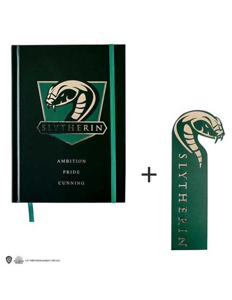 Libreta Harry Potter Tapa dura y Marcapáginas Slytherin - Harry Potter