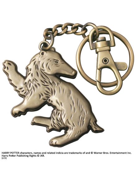 Llavero metálico con mosquetón Hufflepuff - Harry Potter