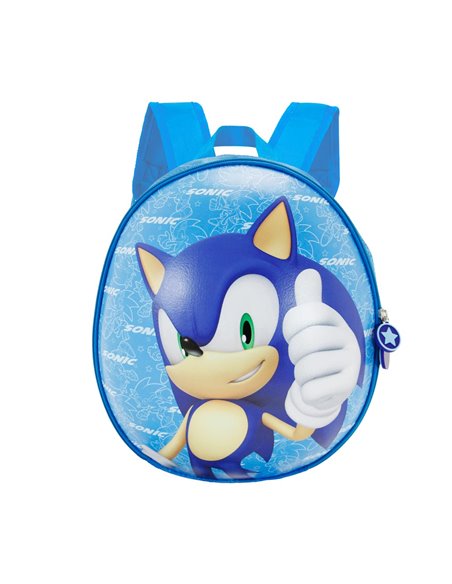 Sega-Sonic Here We Go Mochila Eggy, Azul