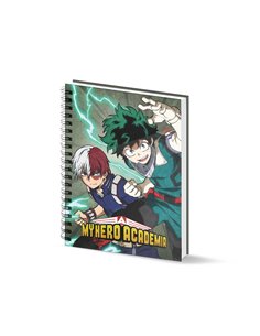 My Hero Academia Battle Cuaderno A5 Papel Cuadriculado, Verde Militar