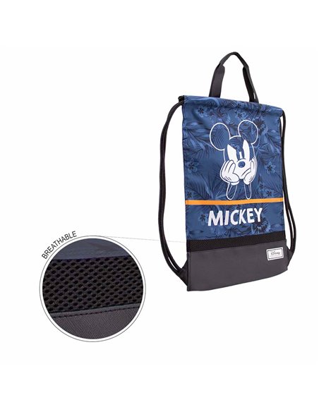 Mickey Mouse Blue Saco de Cuerdas Storm con Asas, Azul Oscuro