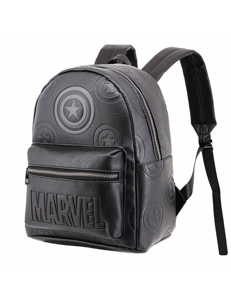 Capitán América Defense Mochila Fashion, Negro