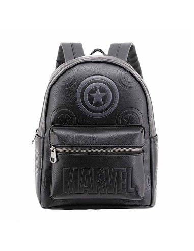 Capitán América Defense Mochila Fashion, Negro