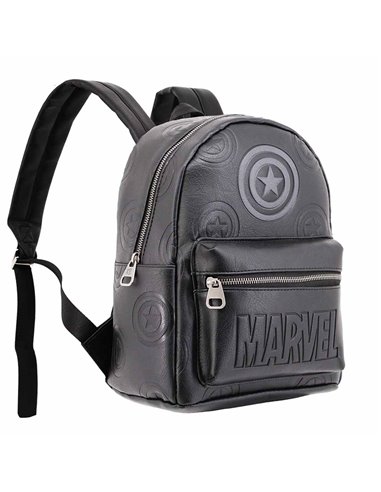 Capitán América Defense Mochila Fashion, Negro