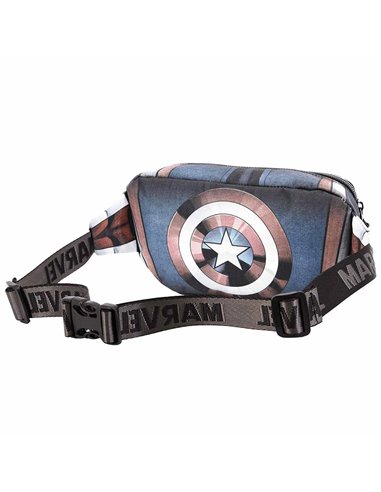 Capitán América Chest Riñonera Glaze, Negro