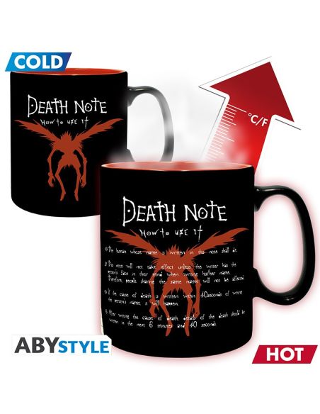 Taza Death Note térmica L y Kira - Death Note