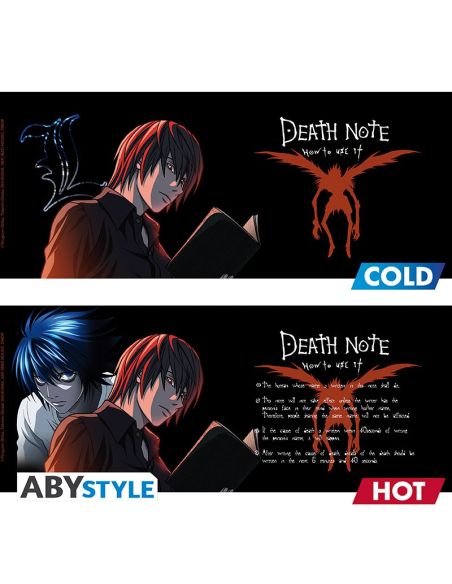 Taza Death Note térmica L y Kira - Death Note