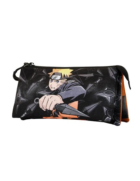 Naruto Weapons-Estuche Portatodo Triple ECO, Negro