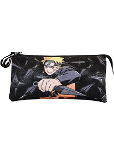 Naruto Weapons-Estuche Portatodo Triple ECO, Negro 2