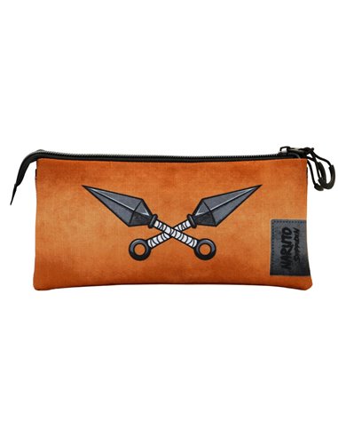 Naruto Weapons-Estuche Portatodo Triple ECO, Negro