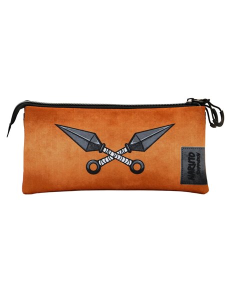 Naruto Weapons-Estuche Portatodo Triple ECO, Negro