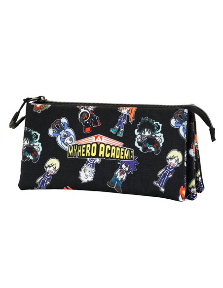 My Hero Academia Chibi Estuche Portatodo Triple ECO, Negro