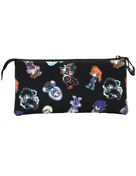 My Hero Academia Chibi Estuche Portatodo Triple ECO, Negro