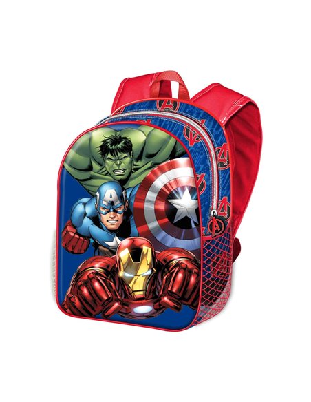 Los Vengadores Go On Mochila 3D Pequeña, Azul