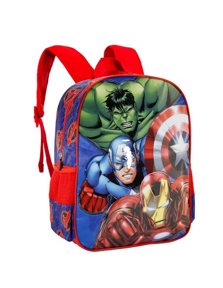 Los Vengadores Go On Mochila 3D Pequeña, Azul