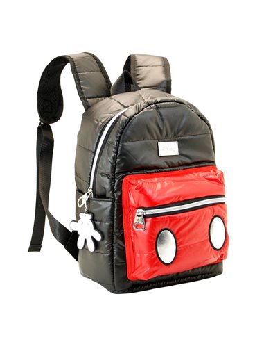 Mickey Mouse Air Mochila Fashion Padding, Negro