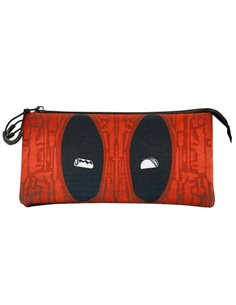Deadpool Weapons-Estuche Portatodo Triple ECO, Rojo 2