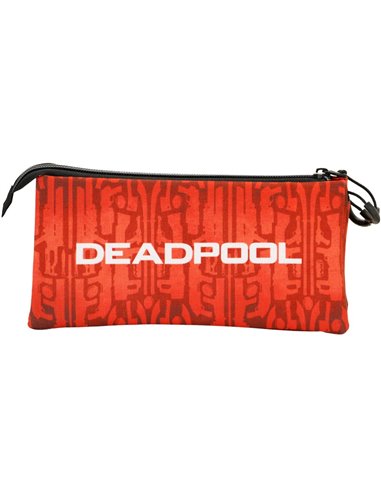 Deadpool Weapons-Estuche Portatodo Triple ECO, Rojo