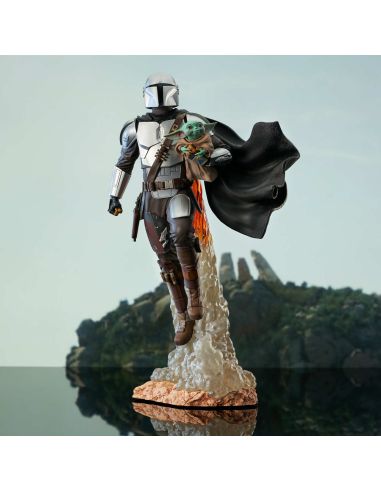 Figura The Mandalorian & The Child - Resina 41 cm - The Mandalorian Milestones 1/6 - Star Wars