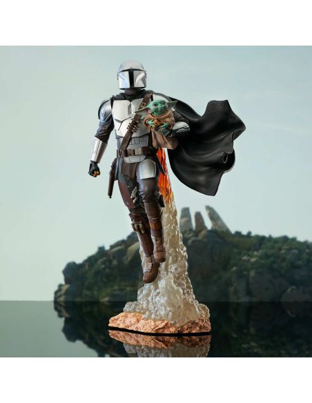 Figura The Mandalorian & The Child - Resina 41 cm - The Mandalorian Milestones 1/6 - Star Wars