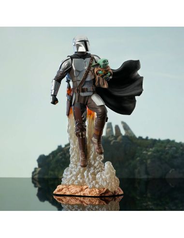 Figura The Mandalorian & The Child - Resina 41 cm - The Mandalorian Milestones 1/6 - Star Wars