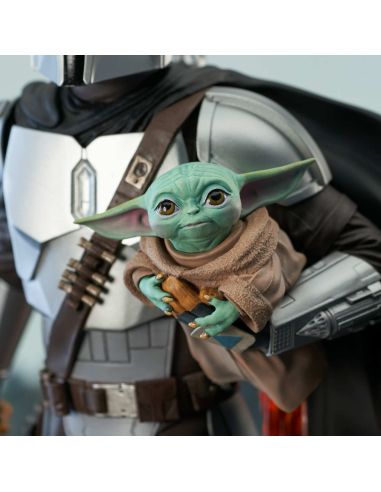 Figura The Mandalorian & The Child - Resina 41 cm - The Mandalorian Milestones 1/6 - Star Wars