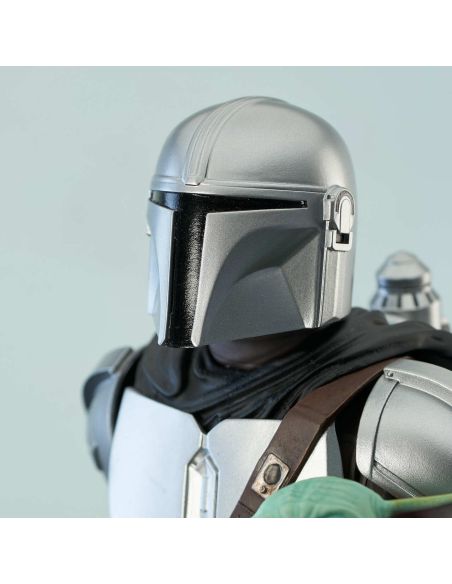 Figura The Mandalorian & The Child - Resina 41 cm - The Mandalorian Milestones 1/6 - Star Wars