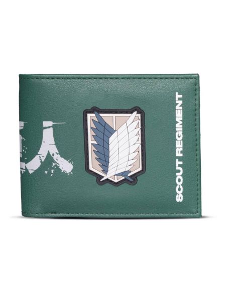 Cartera Attack on Titan - Monedero Bifold Graphic Patch - Ataque a los Titanes