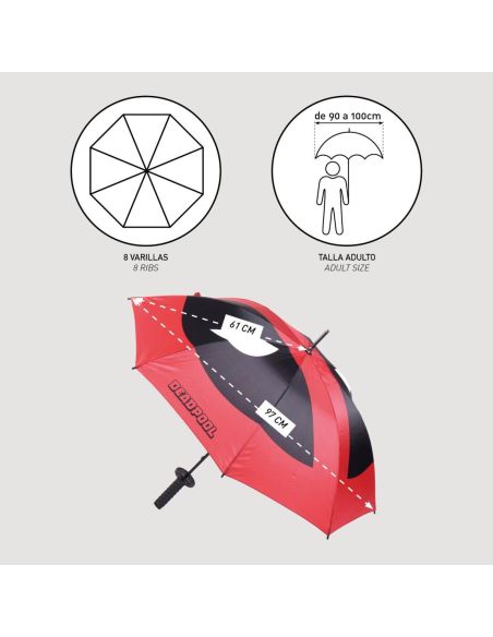 Paraguas Katana Deadpool - Marvel