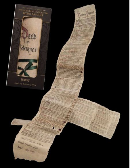 Réplica contrato Bilbo Bolsón - El Hobbit