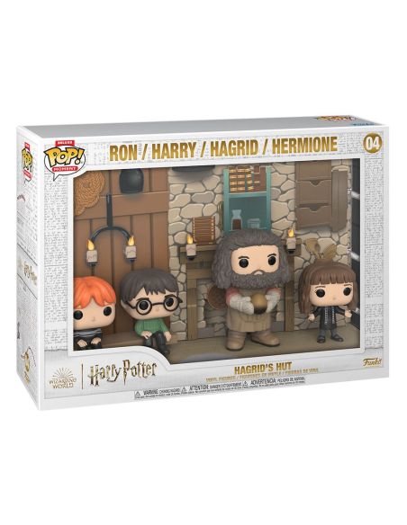 Pack de 4 Funko POP! Moments Deluxe Cabaña de Hagrid - Harry Potter