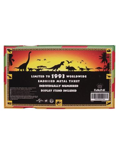 Réplica Ticket Jurassic Park 30th Aniversario Dorado - Edición Limitada