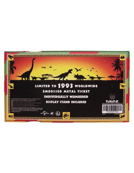 Réplica Ticket Jurassic Park 30th Aniversario Dorado - Edición Limitada