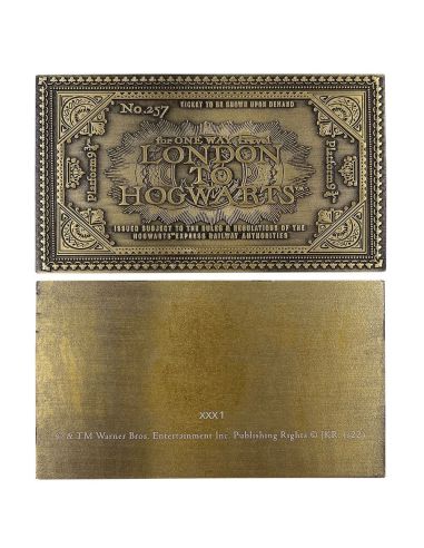 Ticket Hogwarts Express Dorado - Edición Limitada - Harry Potter