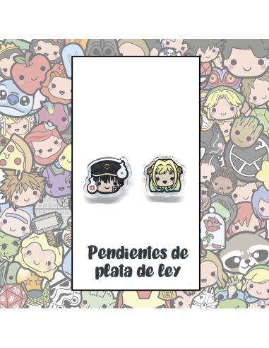 Pendientes Plata - Fantasmita y Niña Kawaii - Joyería Artesanal