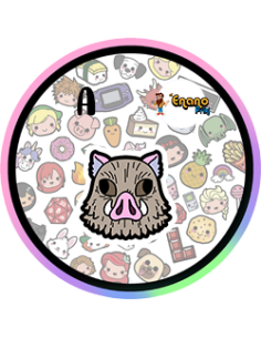 Colgante Plata - Niño Jabalí Cazador Demoniaco Kawaii - Joyería Artesanal