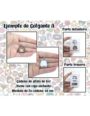 Colgante Plata - Niño Héroe pelo Verde - Joyería Artesanal