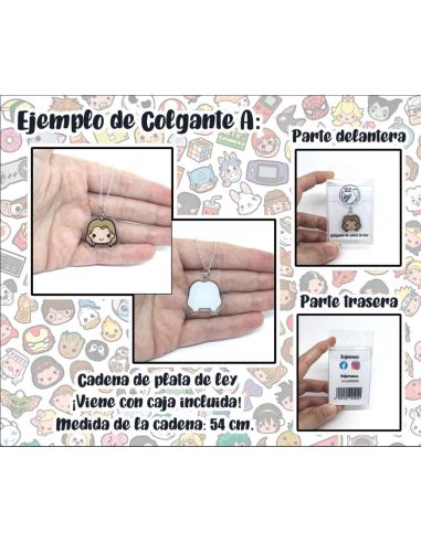 Colgante Plata - Niña Espía Kawaii - Joyería Artesanal