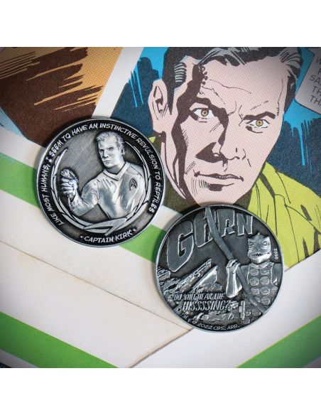 Moneda Capitán Kirk y Gorn - Edición Limitada Star Trek