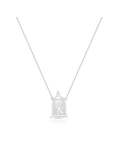 Colgante Plata La Bella y la Bestia - Colgante Rosa La Bella y la Bestia