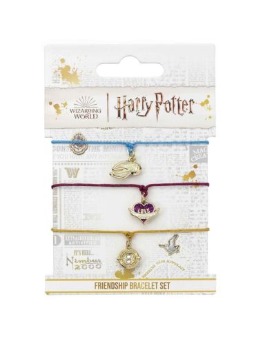 Set Pulseras Harry Potter: Giratiempos, Snitch Dorada y Love Potion