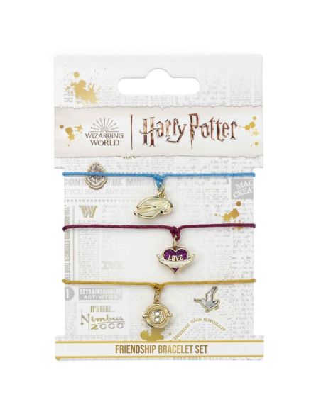 Set Pulseras Harry Potter: Giratiempos, Snitch Dorada y Love Potion