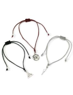 Set Pulseras Harry Potter: Las Reliquias de la Muerte, Rayo y Andén 9 3/4