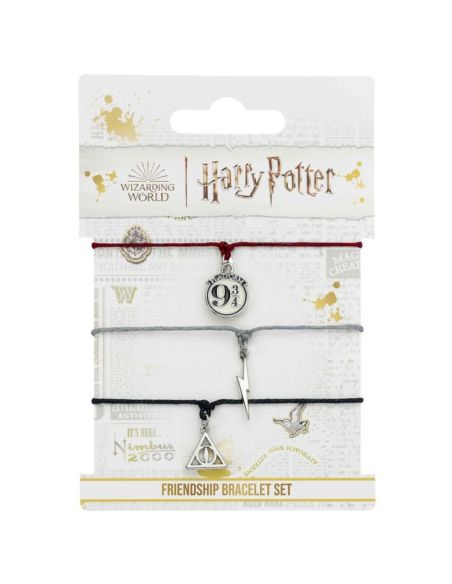 Set Pulseras Harry Potter: Las Reliquias de la Muerte, Rayo y Andén 9 3/4