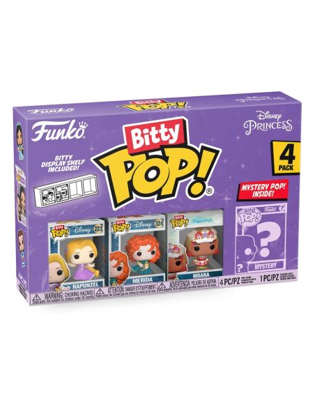 Pack de 4 Figuras Bitty POP! Princesas Disney Rapunzel - Funko Disney