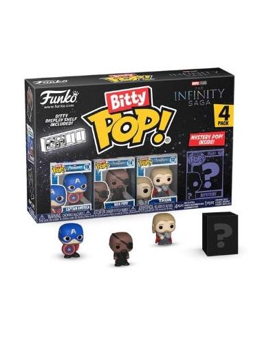 Pack de 4 Figuras Bitty POP! Marvel Capitán América