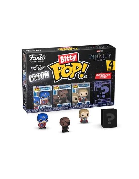 Pack de 4 Figuras Bitty POP! Marvel Capitán América