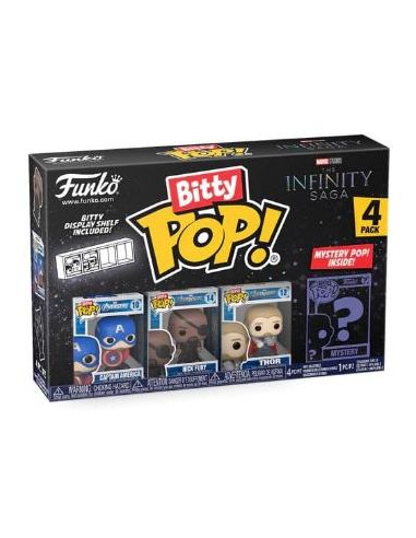 Pack de 4 Figuras Bitty POP! Marvel Capitán América