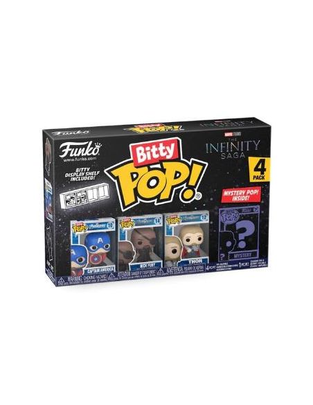 Pack de 4 Figuras Bitty POP! Marvel Capitán América